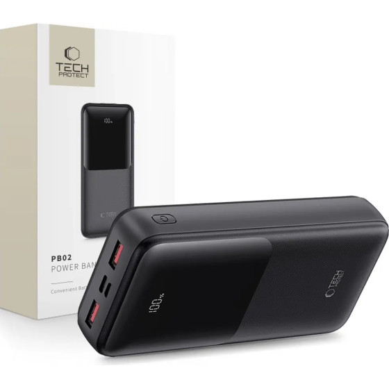 Tech-Protect Powerbank PB02 20000mAh 22.5W - black - (27212-0)