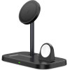 Tech-Protect QI15W-A22 MagSafe Inductive Charger with 3in1 MagSafe Stand for Smartphone / Apple Watch / AirPods - Black - (22642-0)