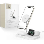 Tech-Protect QI15W-A22 MagSafe inductive charger with 3in1 MagSafe stand for smartphone / Apple Watch / AirPods - white - (22643-0)