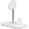 Tech-Protect QI15W-A22 MagSafe inductive charger with 3in1 MagSafe stand for smartphone / Apple Watch / AirPods - white - (22643-0)