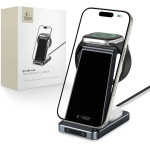 Tech-Protect QI15W-A26 Inductive Charger 15W 3in1 for Smartphone / Headphones / Apple Watch - Black - (23260-0)