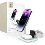 Tech-Protect QI15W-A27 3-in-1 inductive charger with MagSafe stand for smartphone / Apple Watch / AirPods - white - (23344-0)