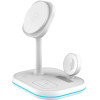 Tech-Protect QI15W-A27 3-in-1 inductive charger with MagSafe stand for smartphone / Apple Watch / AirPods - white - (23344-0)