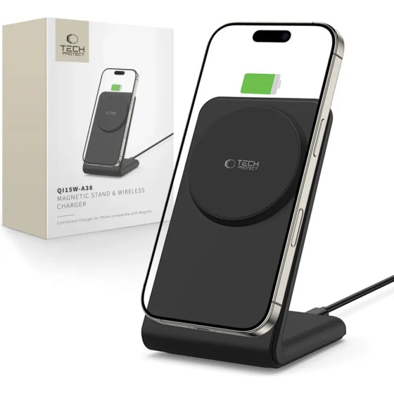 Tech-Protect QI15W-A38 MagSafe Wireless Charger - Black - (26873-0)