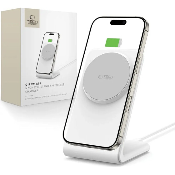 Tech-Protect QI15W-A38 MagSafe Wireless Charger - White - (26874-0)