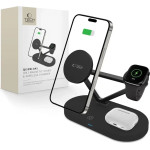 Tech-Protect QI15W-A41 3in1 Wireless Charger with MagSafe for Apple Devices - Black - (27008-0)