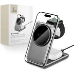 Tech-Protect QI15W-A42 3in1 Inductive Charger with MagSafe for Apple Devices - Gray - (27129-0)