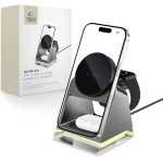 Tech-Protect QI15W-A43 3in1 Wireless Charger with MagSafe for Apple Devices - Black - (27009-0)