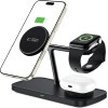 Tech-Protect QI15W-A45 3in1 Wireless Charger with MagSafe for Apple Devices - Black - (27158-0)