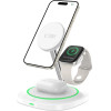 Tech-Protect QI15W-A46 3in1 Magnetic MagSafe Inductive Charger - White - (27397-0)