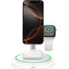 Tech-Protect QI15W-A46 3in1 Magnetic MagSafe Inductive Charger - White - (27397-0)