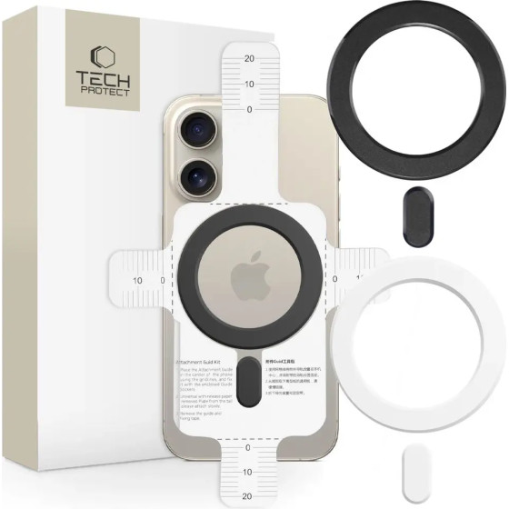Tech-Protect Ring MMP-100 with MagSafe (2 pcs.) - white - black - (26596-0)