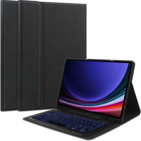 Tech-Protect SC Pen + Keyboard Case with Keyboard for Samsung Galaxy Tab S9 FE+ 12.4 X610 / X616B - Black - (24350-0)
