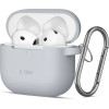 Tech-Protect Silicone Hook Case for AirPods 4 - Gray - (26520-0)