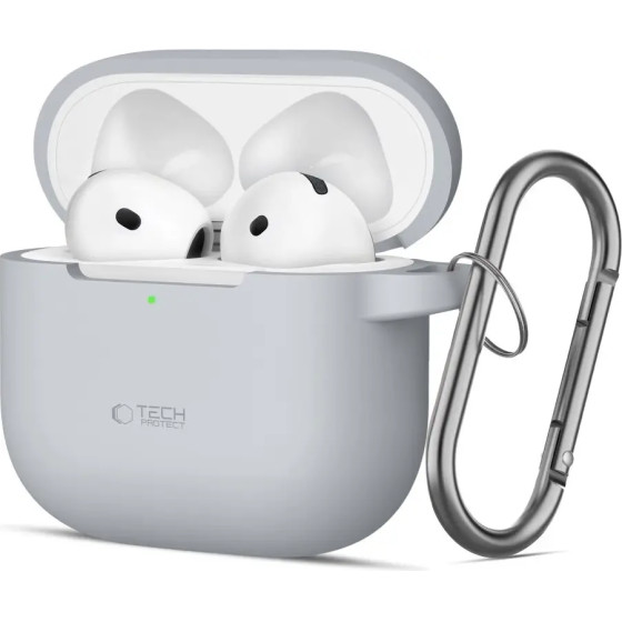 Tech-Protect Silicone Hook Case for AirPods 4 - Gray - (26520-0)