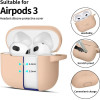 Tech-Protect Silicone Hook Case for Apple AirPods 3 - Beige - (26149-0)