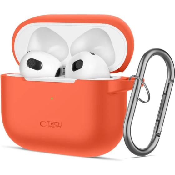 Tech-Protect Silicone Hook Case for Apple AirPods 3 - Orange - (26156-0)