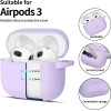 Tech-Protect Silicone Hook Case for Apple AirPods 3 - Purple - (26151-0)