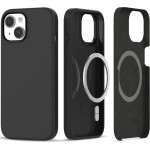 Tech-Protect Silicone MagSafe iPhone 15 Case - Matte Black - (23641-0)