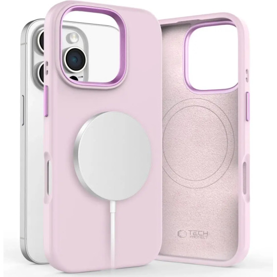 Tech-Protect Silicone PU MagSafe Case for iPhone 16 Pro Max - Pink - (26701-0)