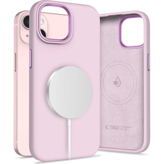 Tech-Protect Silicone PU MagSafe iPhone 15 Case - Pink - (27144-0)