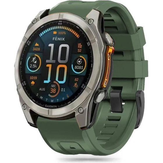 Tech-Protect Silicone Strap for Garmin Fenix 5S / 5S PLUS / 6S / 6S Pro / 7S / 8 (43MM) - Green - (26325-0)