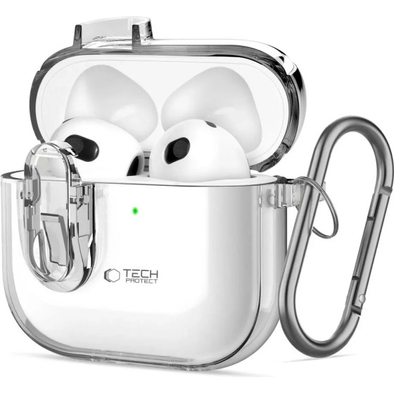 Tech-Protect Slim Hook Case for AirPods 4 - Clear - (26543-0)