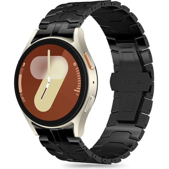 Tech-Protect Stainless Line Strap for Samsung Galaxy Watch 4 / 5 / 5 PRO / 6 / 7 / FE - Black - (26160-0)