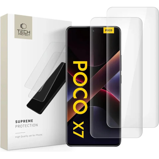 Tech-Protect Supreme Protection Tempered Glass for Xiaomi Redmi Note 14 PRO / 14 PRO+ 5G / Poco X7 5G - Transparent - (27244-0)