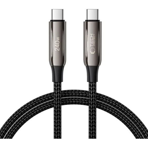 Tech-Protect UB10T Ultraboost USB-C PD240W/QC4.0 Cable 100cm - Black - (26930-0)