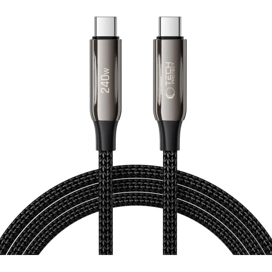 Tech-Protect UB10T Ultraboost USB-C PD240W/QC4.0 Cable 200cm - Black - (26934-0)