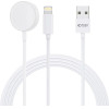 Tech-Protect UltraBoost 2in1 Magnetic Charger with USB-C / Lightning Cables for Apple Watch 1.5m - White - (23077-0)