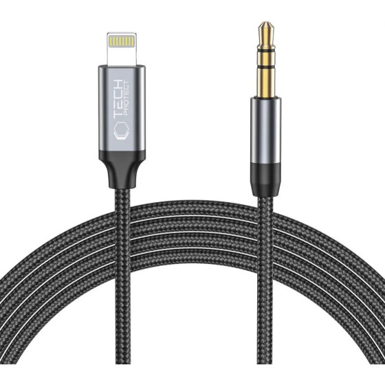 Tech-Protect UltraBoost audio Lightning / mini jack 3.5mm cable 1m - black - (22242-0)