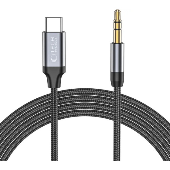 Tech-Protect UltraBoost audio USB-C / 3.5mm mini jack cable 1 m - black - (22241-0)