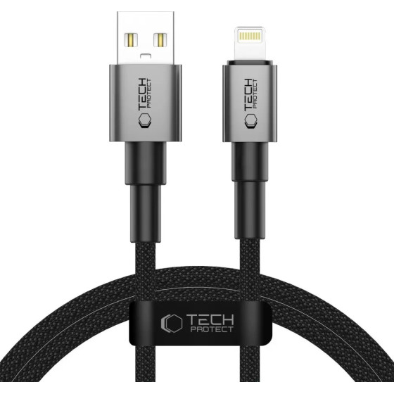 Tech-Protect UltraBoost DNA USB-A / Lightning cable 15W/2.4A 100 cm - gray - (27118-0)