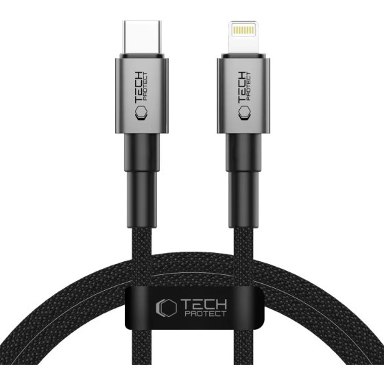 Tech-Protect UltraBoost DNA USB-C / Lightning PD27W/3A cable 100 cm - gray - (27126-0)