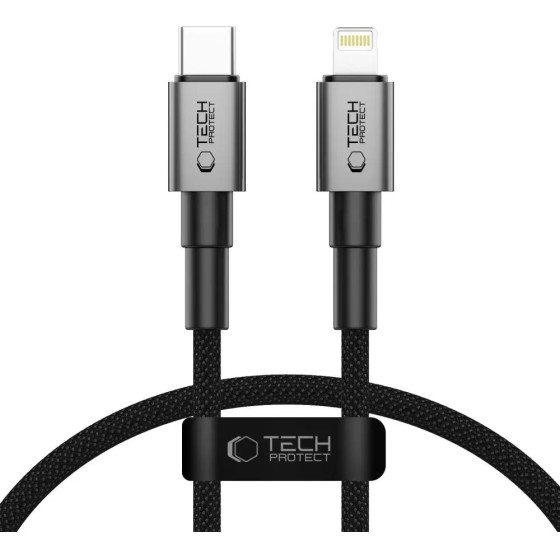 Tech-Protect Ultraboost DNA USB-C / Lightning PD27W/3A cable 25 cm - gray - (27505-0)