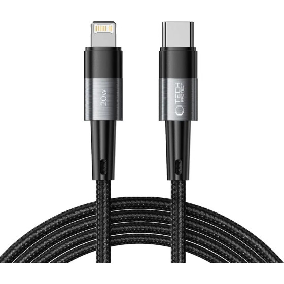 Tech-Protect UltraBoost Lightning / USB-C PD 20W 3A 2m cable - gray - (23295-0)
