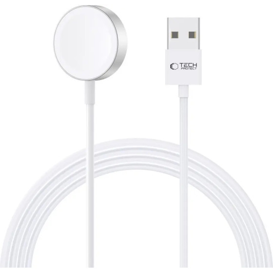 Tech-Protect UltraBoost Magnetic Inductive Charger with USB-A Connector for Apple Watch 1.2m - White - (23076-0)