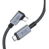 Tech-Protect UltraBoost Max L USB-C 4.0 (straight) / USB-C 4.0 (angled) PD 240W 8K 40Gbps 1.5m Cable - Gray - (25337-0)