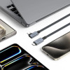 Tech-Protect UltraBoost Max L USB-C 4.0 (straight) / USB-C 4.0 (angled) PD 240W 8K 40Gbps 1.5m Cable - Gray - (25337-0)