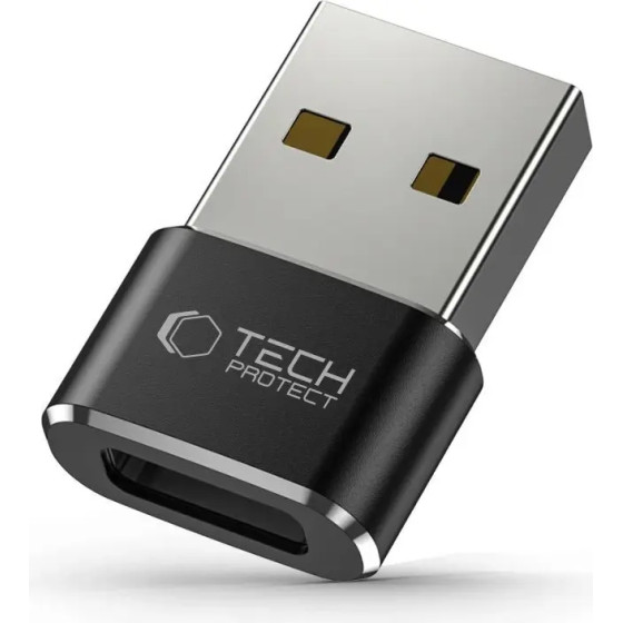 Tech-Protect UltraBoost USB-A (Male) / USB-C (Female) Adapter - Black - (23093-0)