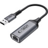 Tech-Protect UltraBoost USB-A 3.0 / Ethernet RJ45 1000Mbps Adapter - Black - (27256-0)