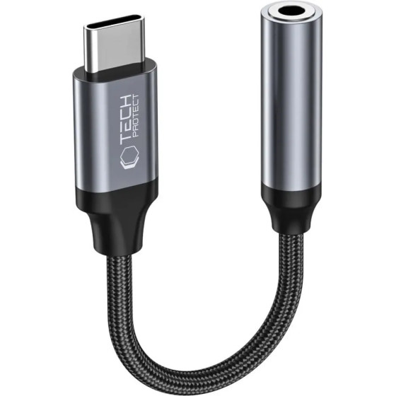 Tech-Protect UltraBoost USB-C / 3.5mm mini jack adapter - black - (22918-0)