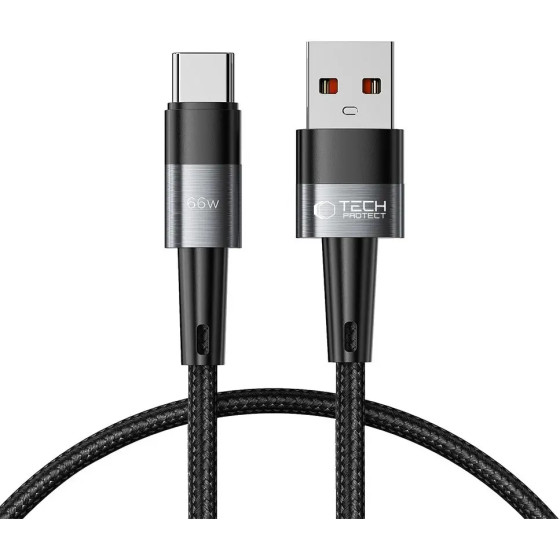 Tech-Protect UltraBoost USB-C / USB-A Cable 66W 6A 0.25m - Gray - (23275-0)