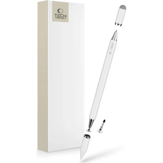 Tech-Protect USP200 3-TIP Stylus Passive Pen - White - (26408-0)