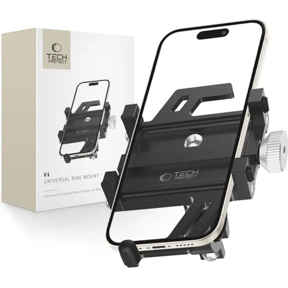 Tech-Protect V1 Universal Bike Phone Holder - Black - (19161-0)