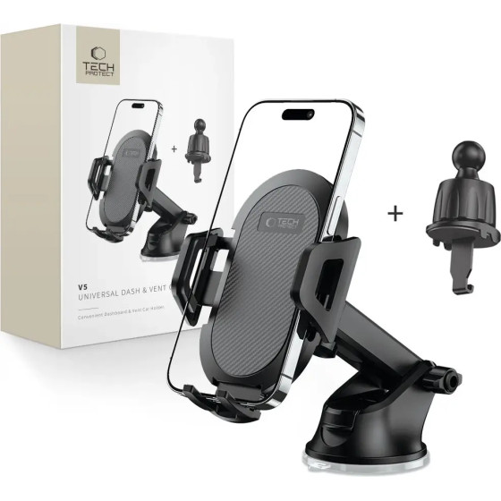 Tech-Protect V5 Car Phone Holder for Cockpit/Air Vent - Black - (23271-0)