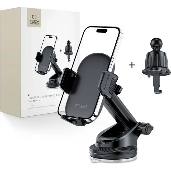 Tech-Protect V7 Car Phone Holder for Cockpit/Air Vent - Black - (25321-0)