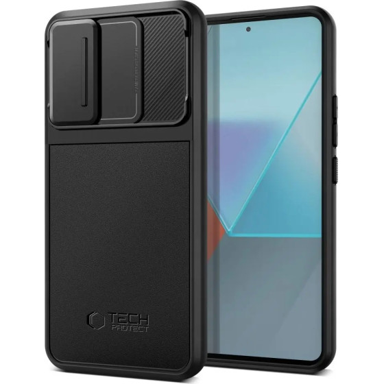 Tech-Protect Velar Cam+ Case for Xiaomi Redmi Note 13 Pro 5G / Poco X6 5G - Black - (25091-0)